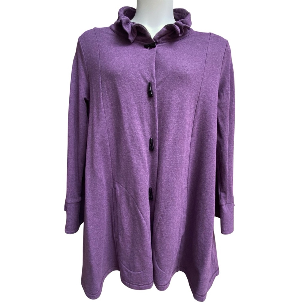 Soft Surroundings La Parisienne Purple Jacket Womens Size Large